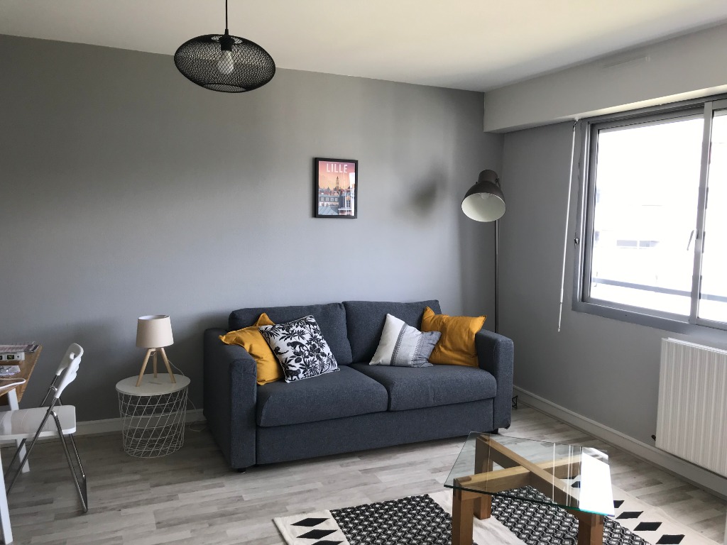 Location appartement 59000 Lille - T1 meublé de 33m2 - rue des stations avec parking sécurisé