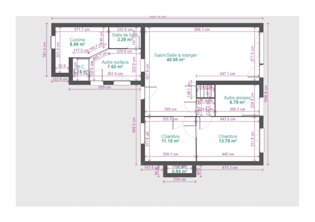 Appartement T3 centre ville Wavrin A renover.