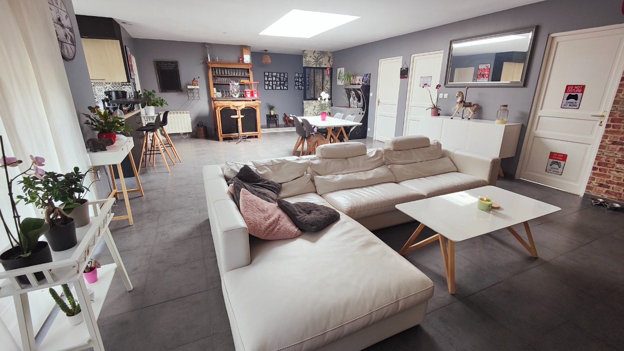 Haubourdin maison style loft avec grand garage et terrasse 