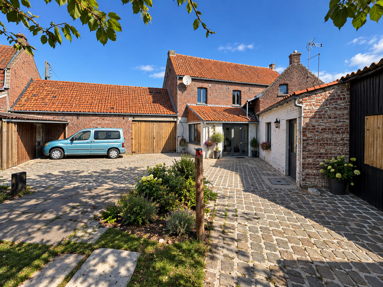 Maison 160m² 4 chambres 2 garages terrain constructible MONCHEAUX 59283, prix 299 000 € (HAI) - Brique Rouge Immobilier — 2
