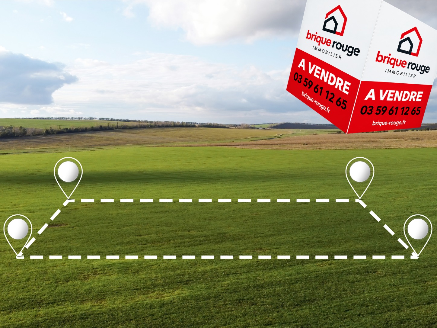 a vendre - un beau terrain de 883m² situé en second rang dans un environnement calme et agréable · à Faumont · 119 000 €
